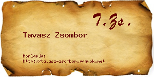 Tavasz Zsombor névjegykártya